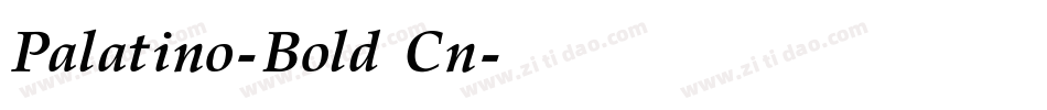 Palatino-Bold Cn字体转换